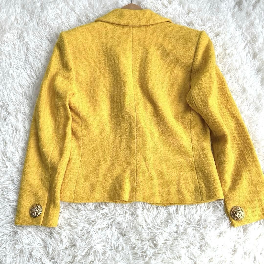 Yves Saint Laurent Vintage Mustard Yellow Gold Button Blazer Jacket 34 thumbnail 8