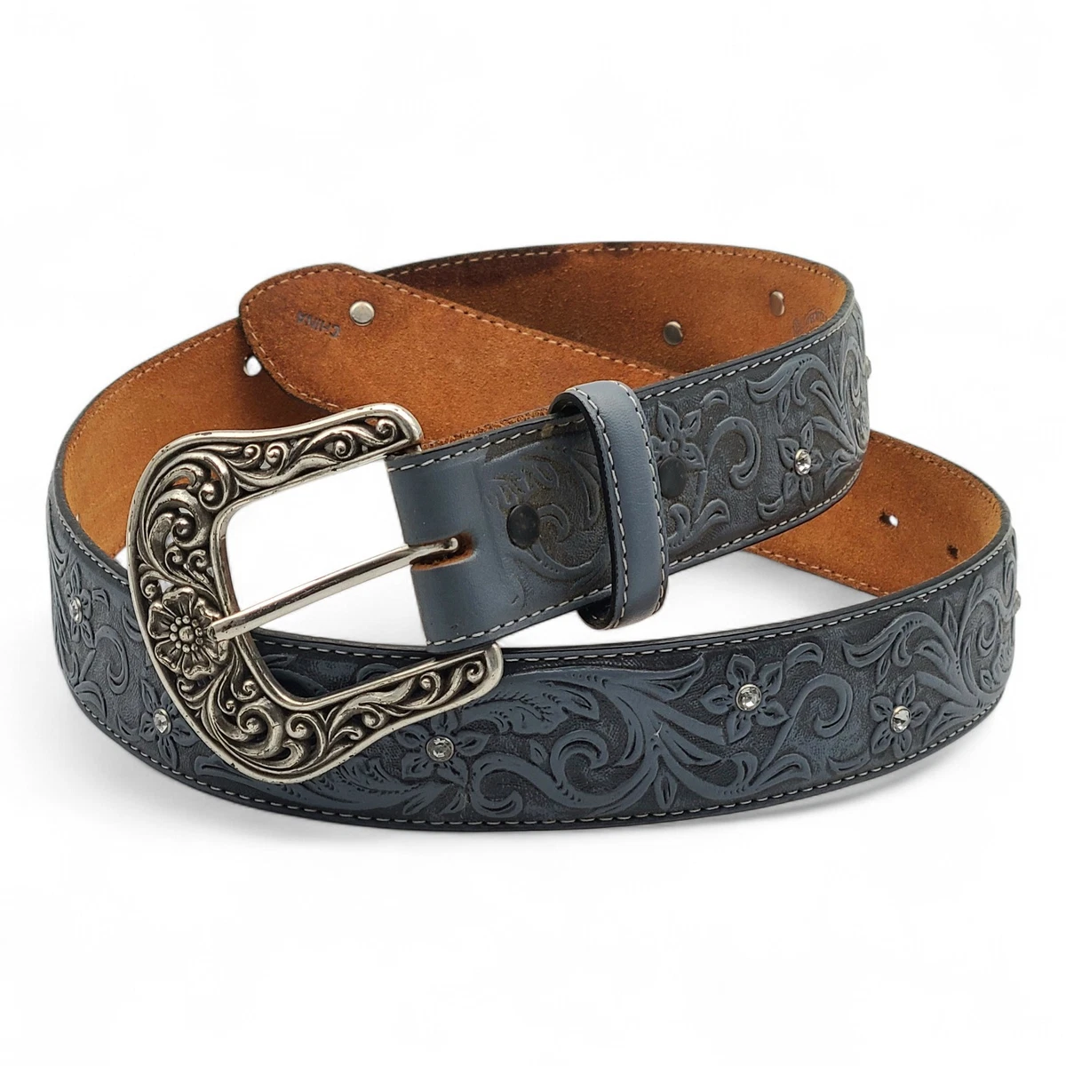 Justin Boots Leather Floral Belts for Women for sale | eBay display picture 3