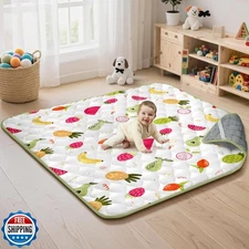PIGLOG Baby Play Mat for Floor 50x50, Activity Mat, Thicken Soft Fabric Foam 