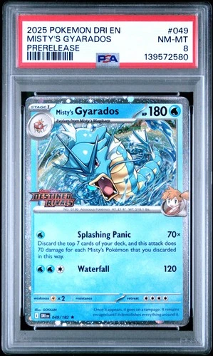 PSA 8 Misty'S Gyarados Prerelease #049 2025 Pokemon Destined Rivals 139572580