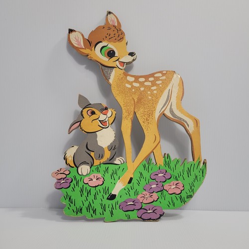 VTG Bambi Disney Wall Hanging Décor  Kids Movie Themed Room Disney Nostalgia