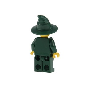 1x Lego Minifigure Castle Kingdoms Wizard Dark Green Hat 7955 6131pb03 cas435