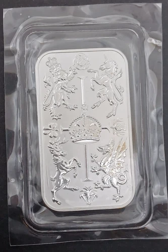 2023 Royal Mint Royal Celebration 1oz Silver Bullion Bar | New In Plastic