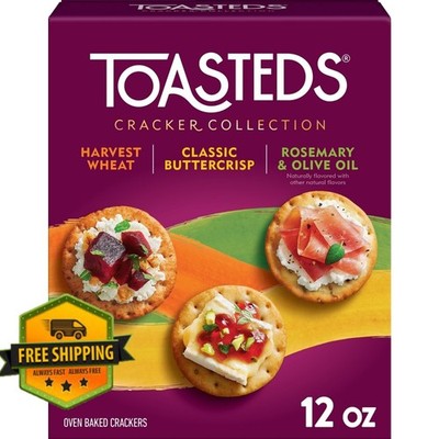 Toasteds Variety Pack Crackers, Party Snacks, 12 oz