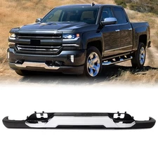Front Bumper Valance + Chrome Skid Plate For Silverado 1500 2016-2019 With Z71