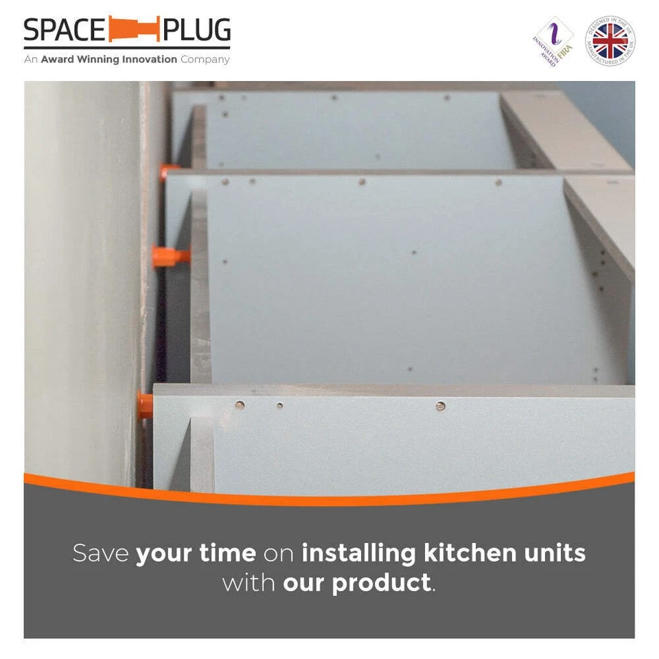 Space-Plug XL fixações ajustáveis 45-80mm lacunas - uso em cozinha, móveis e armário - Imagem 4 de 4
