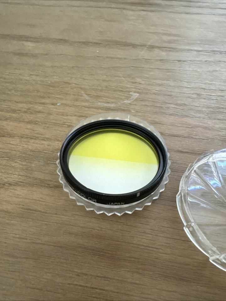 New Vintage HOYA 48mm Half YELLOW FILTER Japan Yellow Half Color/Clear - Image 2 of 4