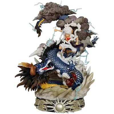 One Piece Figur - Ruffy Gear 5 vs Kaido - Statue 23 cm - Modell Anime Collect
