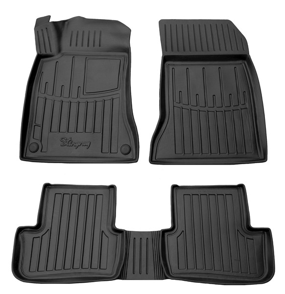 GummifußMatten FüR Mercedes W176 A-Klasse 2012-2018 3D Schalen Set Automatten-image