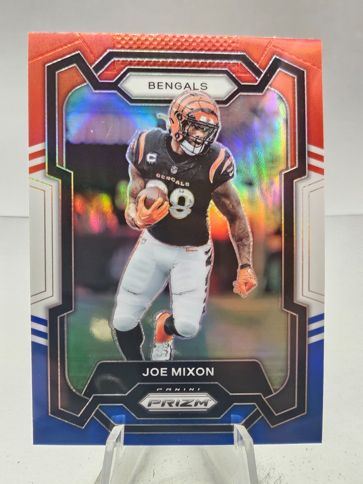 2023 Panini Prizm - Joe Mixon #58 Red White & Blue Prizm Bengals
