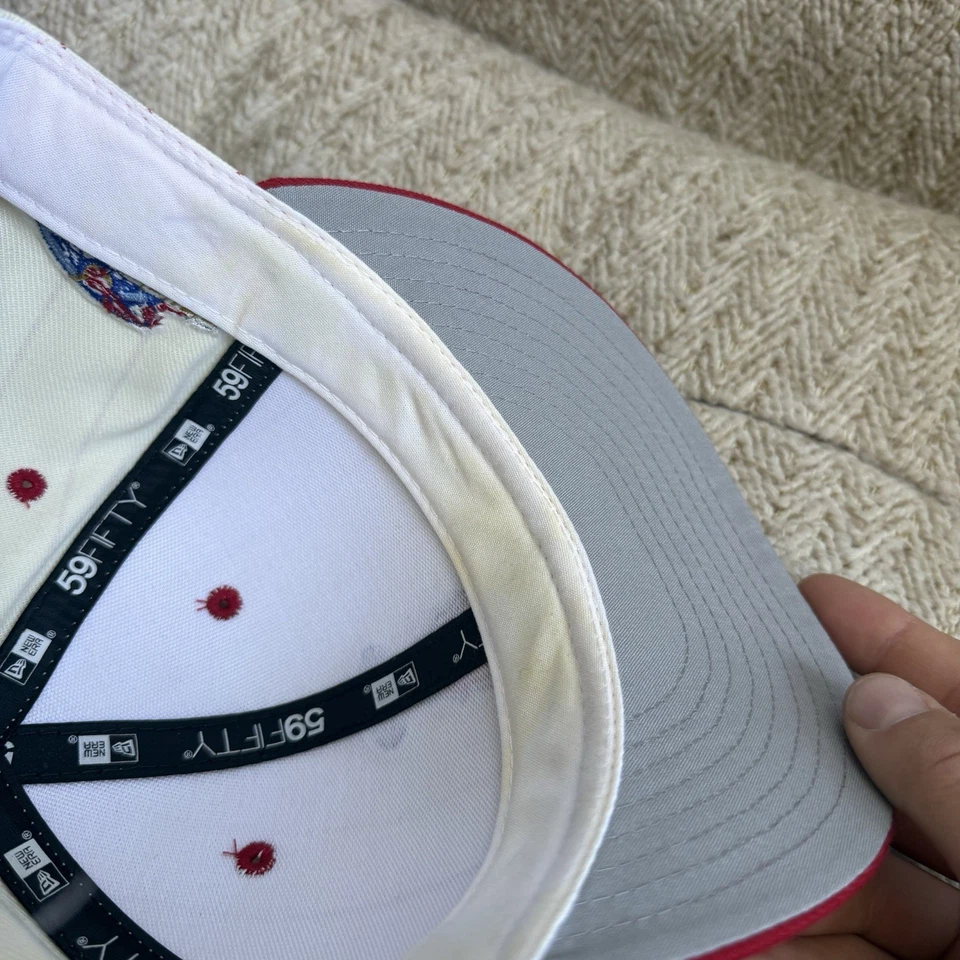 Anaheim Angels New Era Retro Pin Stripes 59Fifty Fitted Hat 7 1/2 World Series - Image 4 of 4