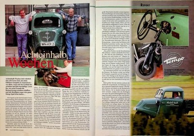 Oldtimer Praxis 1833) Tempo Boy mit 10PS Restaurierung - ein interessanter Beric