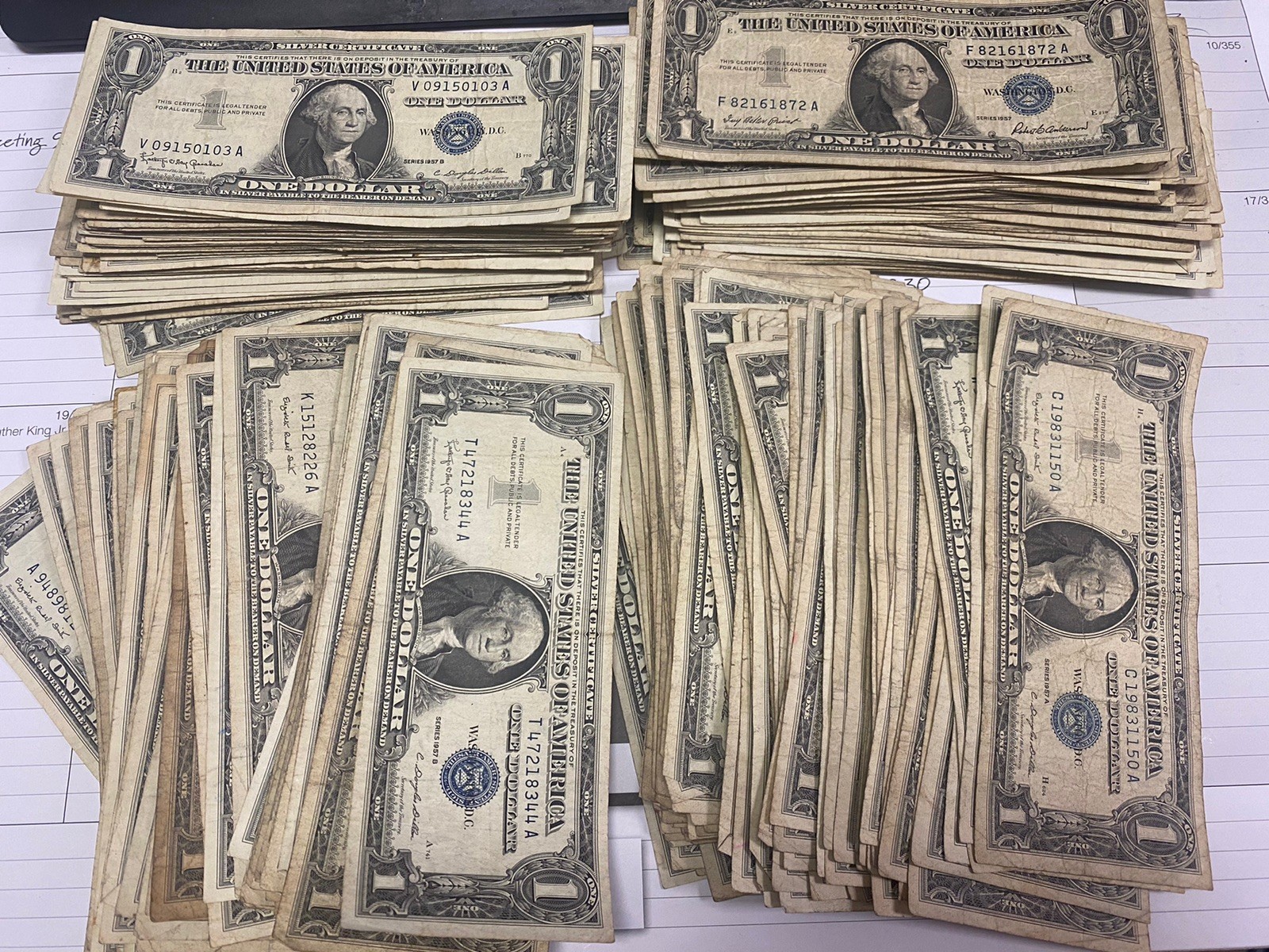 100pcs 1957 Silver Certificates U.S $1 Notes Lot****