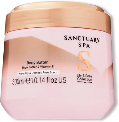 ‎SANCTUARY SPA Sanctuary Spa Lily & Rose Body Butter for Women, No Mineral Oil, Cruelty Free &