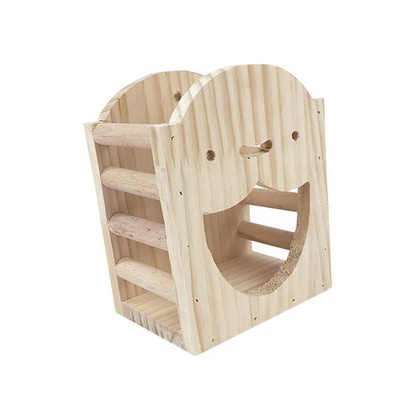 Holz Kaninchen Heuraufe Futterspender Multifunktional Heubox Hase Heu Futterautomat