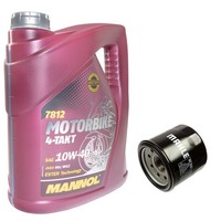 MotoröL Set ÖLfilter OC575 10W40 4 Liter FüR Arctic Cat Kawasaki KFX Yamaha YFM