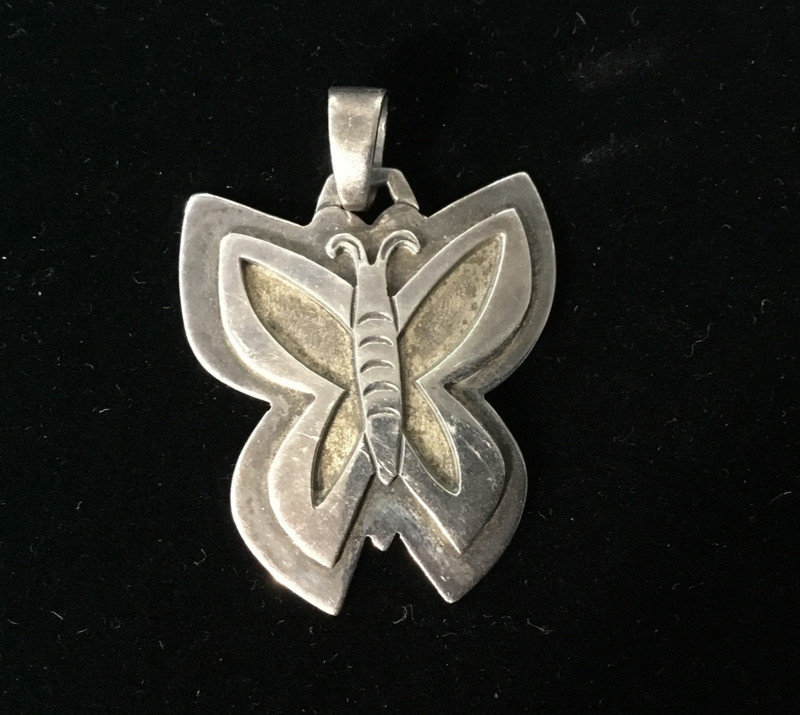 Jeep Collins Sterling Silver Rare Collectable Butterfly Pendant 8.7 grams