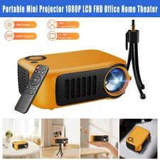 Portable Video Projector 1080P LED FHD Mini Home Theater Cinema Projector
