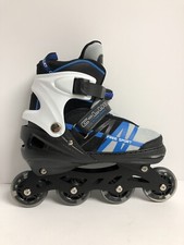 C-Luo Inline Skates, Black/White/Grey Four 70MM Wheels 82A , Size Large