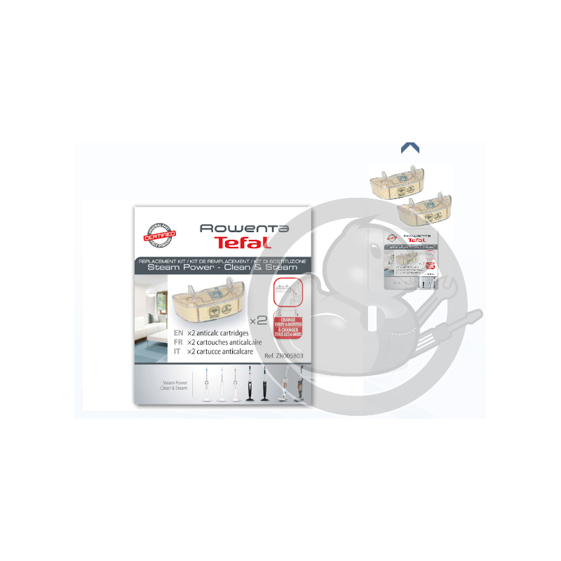 Cartouches anticalcaires X2 Steam Power / C&S aspirateur Rowenta ZR005803