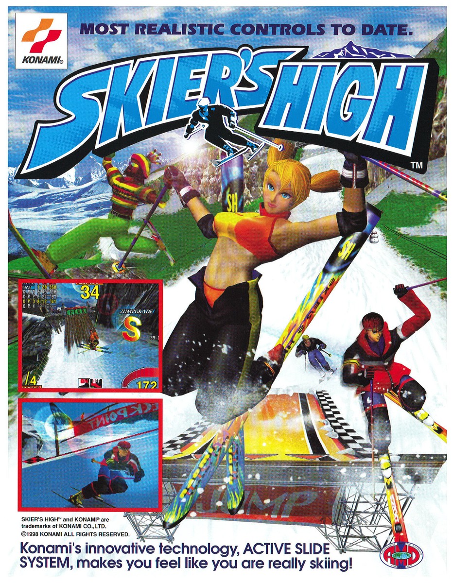 Skier's High Konami Video Arcade Flyer / Brochure / Ad - Hard to