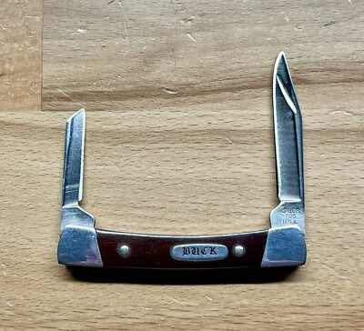 Buck 705 Amigo / Pony Gents Pre-1986 2-Blade Pen Knife Rosewood Pocketknife NICE