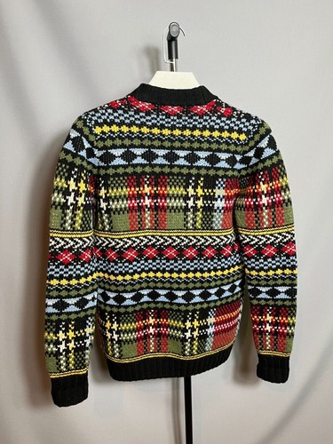 Fred Perry dicke klobige Strick-Strickjacke Übergröße Fairisle Gr. 8 - Bild 9 von 9