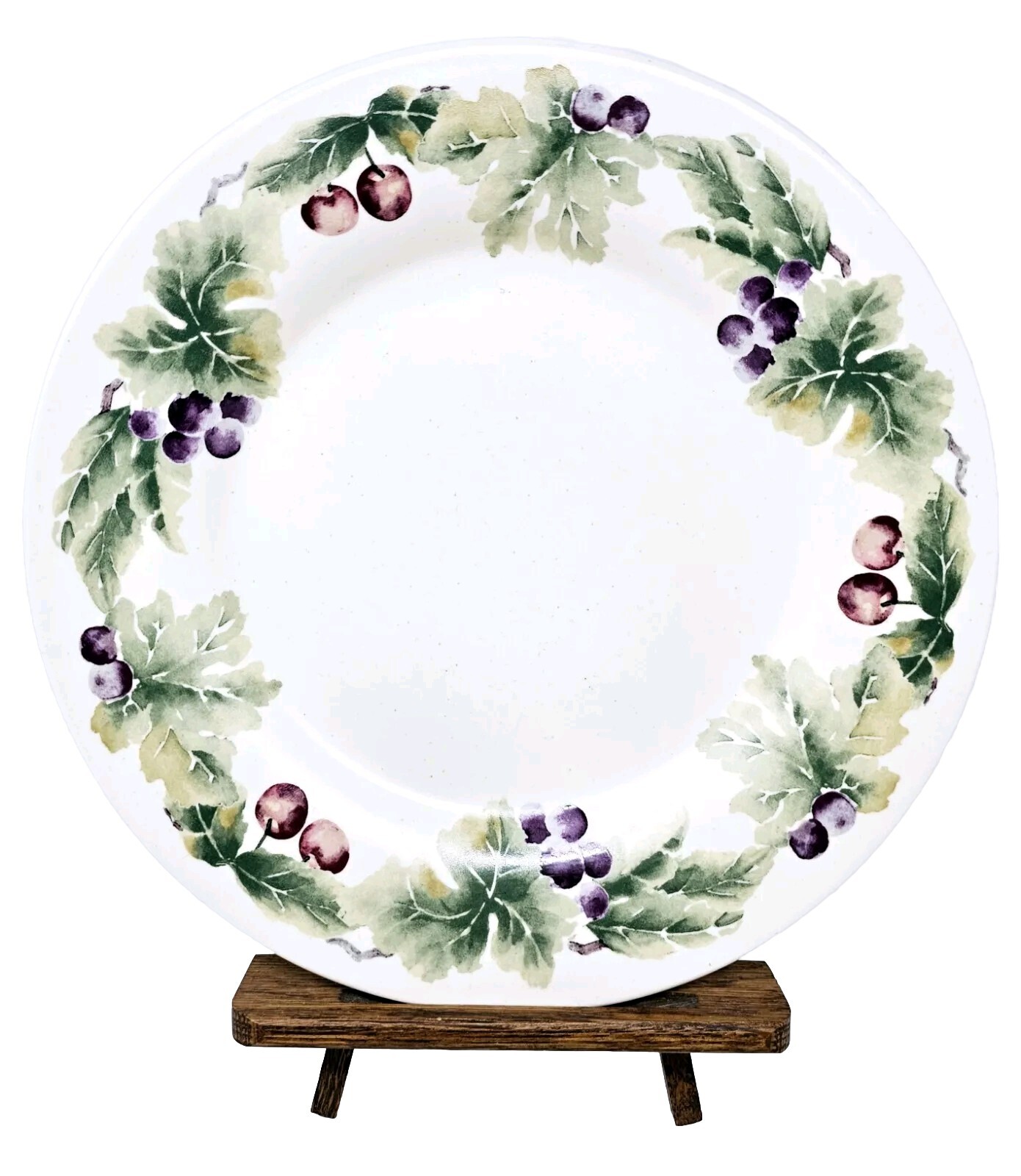 Pfaltzgraff Jamberry 11 Inch USA Made Dinner Plate with Small Crack by Pat Farrell