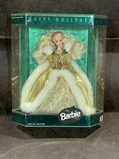 Barbie Doll 1994 Happy Holidays Gold & Faux Fur Special Edition Mattel NIB NOS