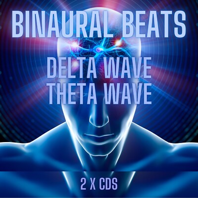 2 x Binaural Beats CDs - Theta Wave, Delta Wave for Relaxation, Anxiety, Masking