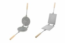 Dos utensilios para hornear de aleación de aluminio galletas dulces triangulares + molde para hacer gofres dulces
