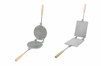 Two Aluminum Alloy Bakeware Cookie Sweet Triangular + Sweet Waffles Maker Mold