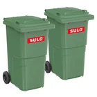 2 piece SULO waste bin trash can waste container green 240 liter drink container box