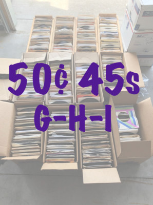 50¢ 45s - Mixed Genres & Years -VG - NM Flat $5.00 Shipped - Buy 2 Minimum -GHI