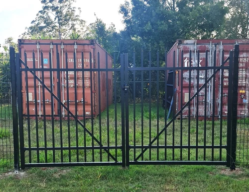 Spike Square top 1200x1800h Black White Grey Security Gates - Custom sizes - Picture 2 of 10