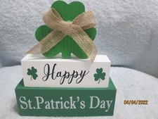 Happy St. Patrick's Day Table Sign New Moves See Pics 8" X 7"