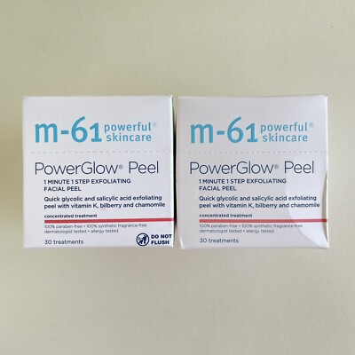 2 x M-61 PowerGlow Peel Concentrated Deep Exfoliating Facial Treatment 30 Count