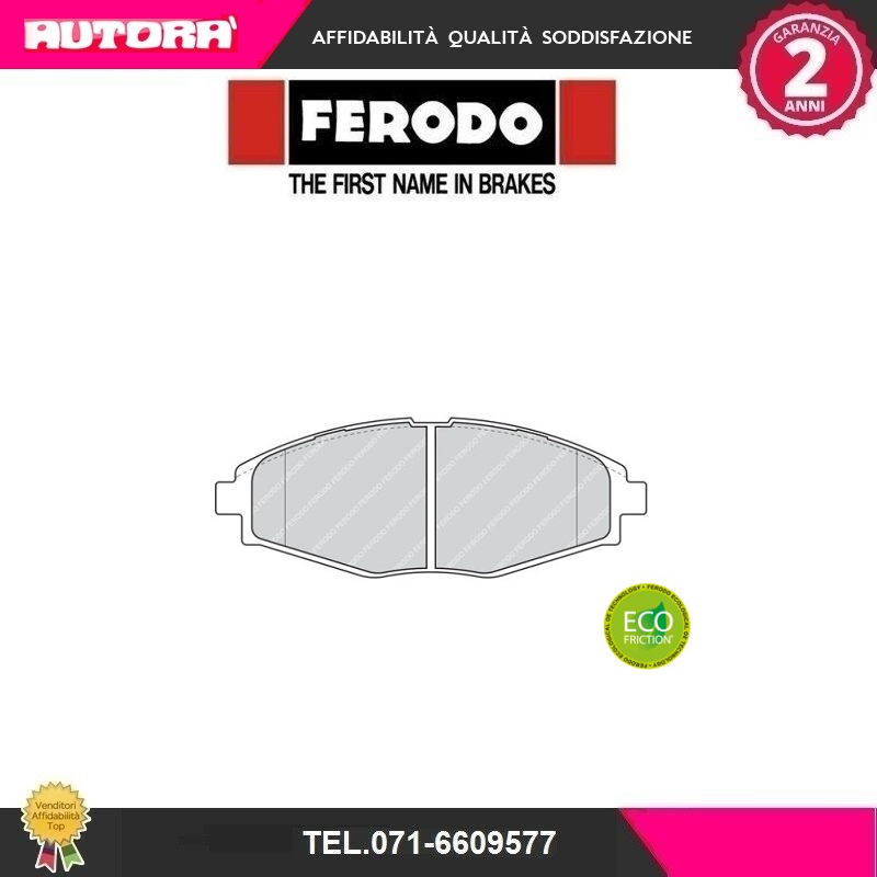 FDB1337 Kit pastiglie freno, Freno a disco anteriore (MARCA-FERODO).