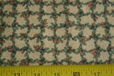 35" Long, Green Brown on Tan Quilting, Thimbleberries/Christmas Greetings, V972