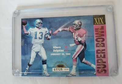 1993 UDA Super Bowl XIX Classic Confrontations Card Marino-Montana  07725/25000