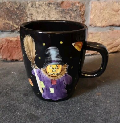 Vintage inspirierter Becher schwarz orange Kürbis Süßigkeiten Mais Tk Maxx Halloween 