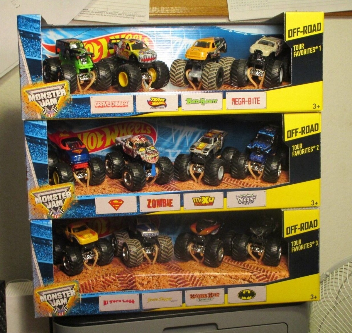 HOTWHEELS MONSTERJAM25 ツアーフェイバリットセット HOT WHEELS MONSTER JAM OFF ROAD TOUR FAVORITES 1 & 2 & 3