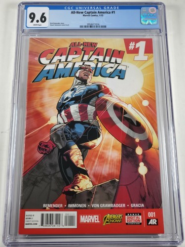 ALL-NEW CAPTAIN AMERICA #1 Marvel Comics SAM WILSON 9.6 CGC