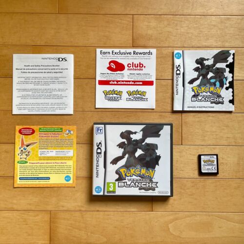 Pokemon White Version (Nintendo DS, 2011) - FRENCH - COMPLETE w/manuals - Picture 1 of 7