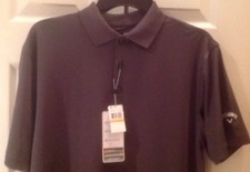 NWT CALLAWAY OPTI-SHEILD STEEL GRAY SHORT SLEEVE GOLF SHIRT SIZE S ORIG 78.00