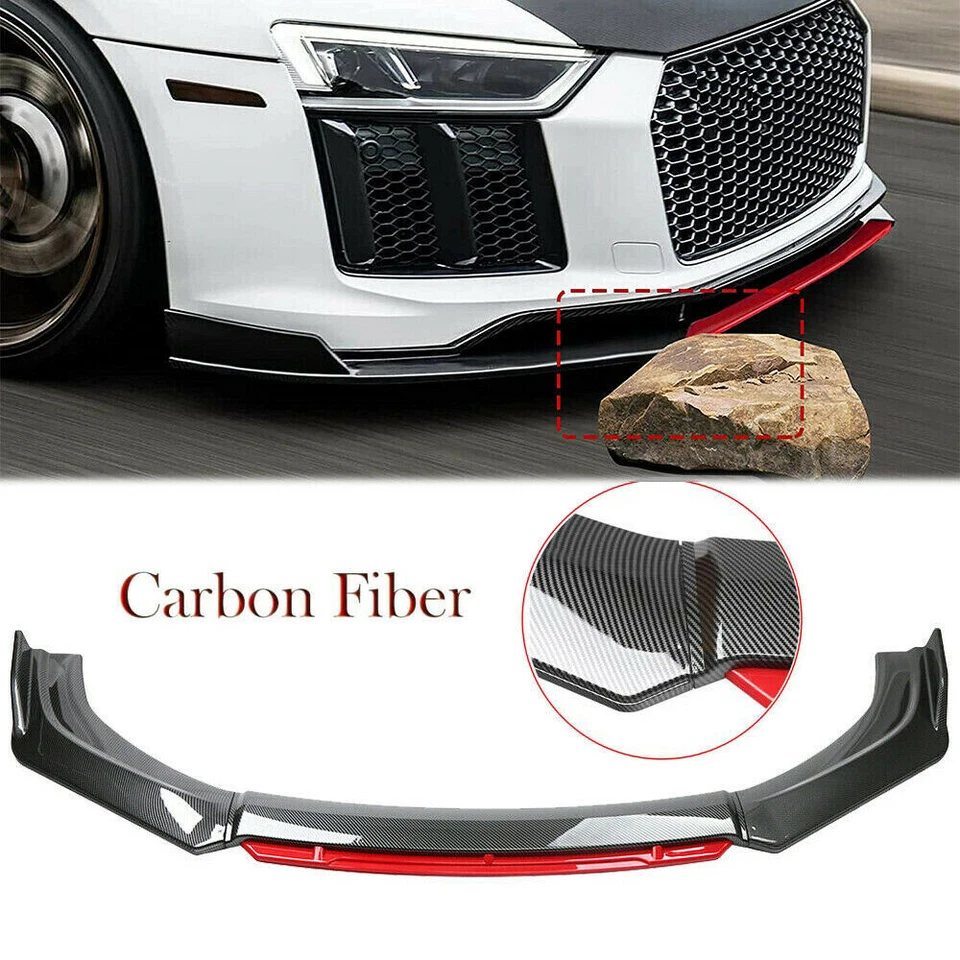 Carbon Fiber Front Lip Chin Bumper Body Kit Side Skirt For 2003-14 Toyota Matrix - Image 2 of 4