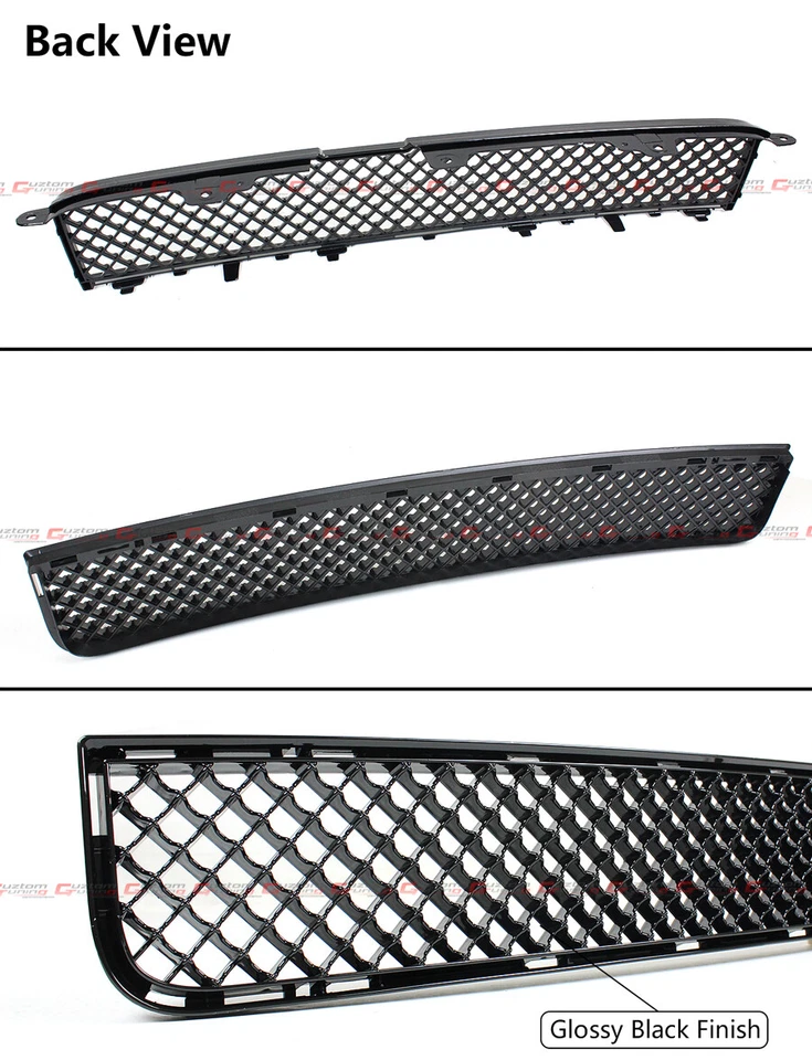 Para 2008-10 Scion XB Badgeless Malla Nido de abeja Negro Brillante Superior + Rejilla Inferior Foto 3 de 4