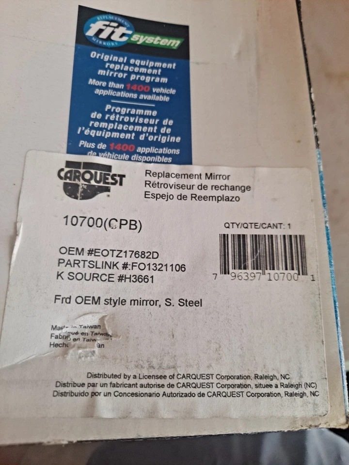 Espejo retrovisor de repuesto K Source H3661 para Ford Bronco 80-91 y camioneta tamaño completo Foto 3 de 3