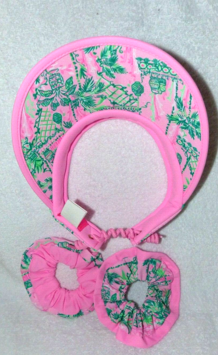LILLY PULITZER Ladies Visor Hat and Hair Scrunchies ALWAYS  display picture 2