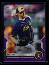 2022 Topps Now #93 Eric Lauer Purple Parallel Card #d /25